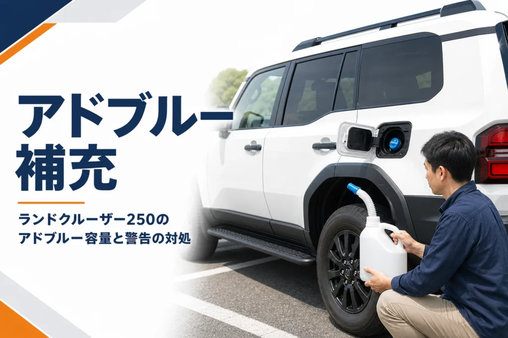 ランドクルーザー250のアドブルー補充を解説する記事のアイキャッチ