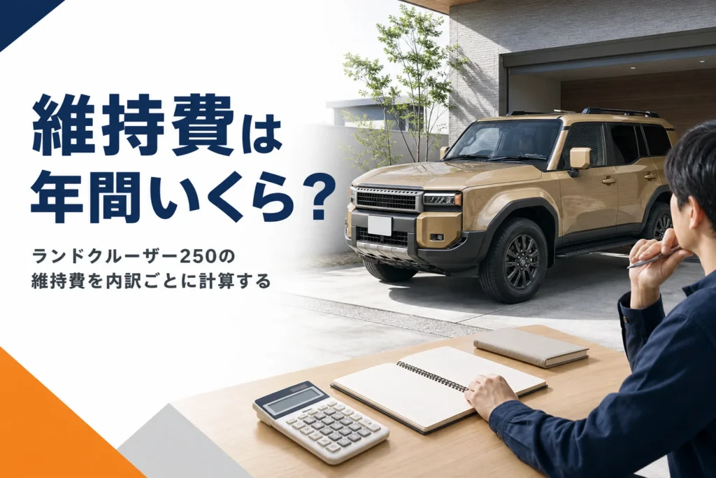 ランドクルーザー250の年間維持費を解説する記事のアイキャッチ
