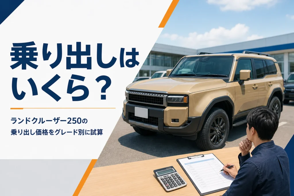 ランドクルーザー250の乗り出し価格を解説する記事のアイキャッチ