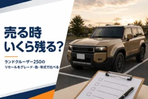 ランドクルーザー250のリセールバリューを解説する記事のアイキャッチ