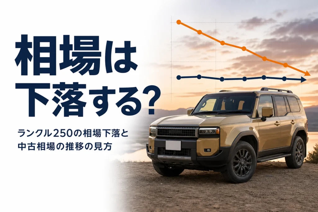 ランクル250の中古相場が下落するかを解説する記事のアイキャッチ