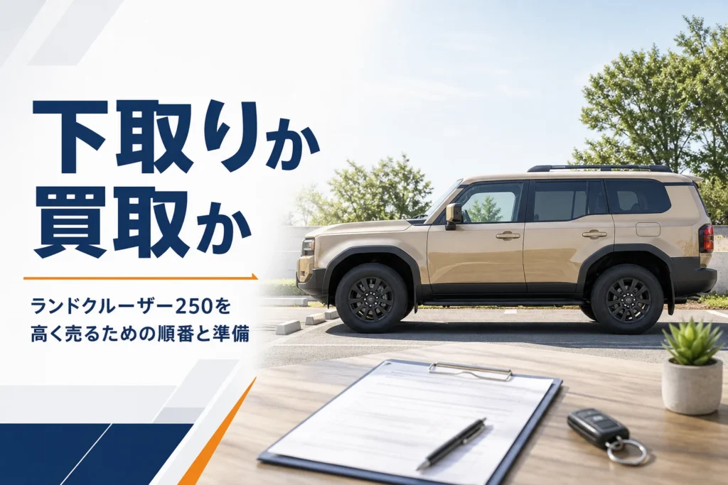 ランドクルーザー250を高く売る方法を解説する記事のアイキャッチ