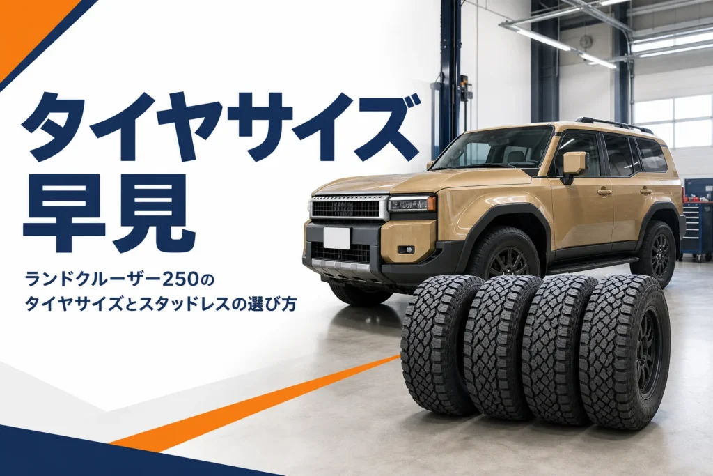 ランドクルーザー250のタイヤサイズと交換を解説する記事のアイキャッチ