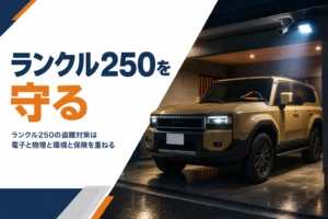 ランクル250の盗難対策を解説する記事のアイキャッチ
