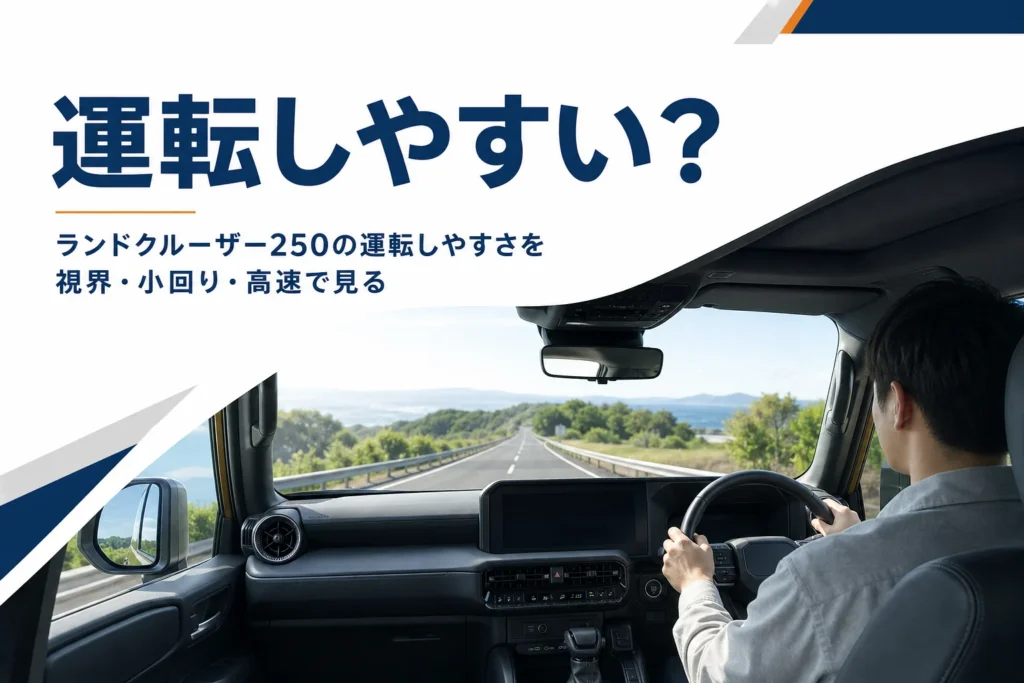 ランドクルーザー250の運転しやすさを解説する記事のアイキャッチ